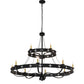 Meyda Lighting Byzantine 60" 12-Light 2-Tier Chandelier With Ivory Faux Candlelight