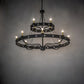 Meyda Lighting Byzantine 60" 12-Light 2-Tier Chandelier With Ivory Faux Candlelight