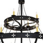Meyda Lighting Byzantine 60" 12-Light 2-Tier Chandelier With Ivory Faux Candlelight