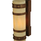 Meyda Lighting Byzantine 7" Antique Rust Wall Sconce With Beige Sahara Taupe Idalight Shade