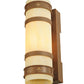 Meyda Lighting Byzantine 7" Antique Rust Wall Sconce With Beige Sahara Taupe Idalight Shade