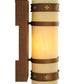 Meyda Lighting Byzantine 7" Antique Rust Wall Sconce With Beige Sahara Taupe Idalight Shade