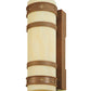 Meyda Lighting Byzantine 7" Antique Rust Wall Sconce With Sahara Taupe Idalight Shade Glass