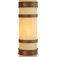 Meyda Lighting Byzantine 7" Antique Rust Wall Sconce With Sahara Taupe Idalight Shade Glass
