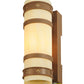 Meyda Lighting Byzantine 7" Antique Rust Wall Sconce With Sahara Taupe Idalight Shade Glass
