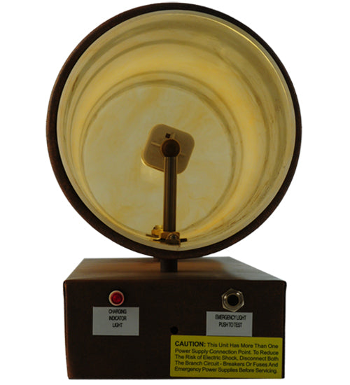 Meyda Lighting Byzantine 7" Antique Rust Wall Sconce With Sahara Taupe Idalight Shade Glass