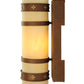 Meyda Lighting Byzantine 7" Antique Rust Wall Sconce With Sahara Taupe Idalight Shade Glass