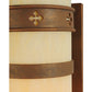 Meyda Lighting Byzantine 7" Antique Rust Wall Sconce With Sahara Taupe Idalight Shade Glass