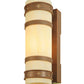 Meyda Lighting Byzantine 7" Antique Rust Wall Sconce With Sahara Taupe Idalight Shade Glass