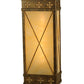 Meyda Lighting Byzantine 7" Brushed Gold Wall Sconce With Beige Sahara Taupe Idalight Shade