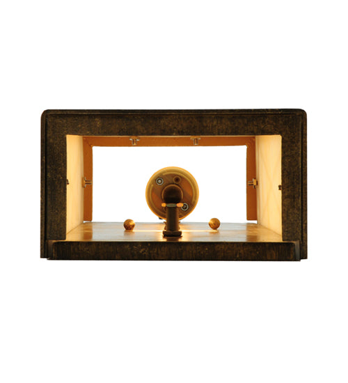 Meyda Lighting Byzantine 7" Brushed Gold Wall Sconce With Beige Sahara Taupe Idalight Shade