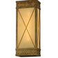 Meyda Lighting Byzantine 7" Brushed Gold Wall Sconce With Beige Sahara Taupe Idalight Shade