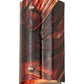 Meyda Lighting Cabernet Swirl 5" Brushed Nickel Wall Sconce With Red Swirl Shade Glass