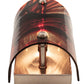 Meyda Lighting Cabernet Swirl 5" Brushed Nickel Wall Sconce With Red Swirl Shade Glass