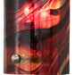 Meyda Lighting Cabernet Swirl 5" Brushed Nickel Wall Sconce With Red Swirl Shade Glass