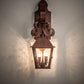 Meyda Lighting Cadence 8" 2-Light Rust Wall Sconce With Clear Seeded Shade Glass