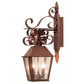 Meyda Lighting Cadence 8" 2-Light Rust Wall Sconce With Clear Seeded Shade Glass