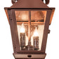 Meyda Lighting Cadence 8" 2-Light Rust Wall Sconce With Clear Seeded Shade Glass