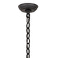 Meyda Lighting Cadenza 10" 2-Light Black Textured Pendant Light With Clear Crystal Idalight Shade Glass