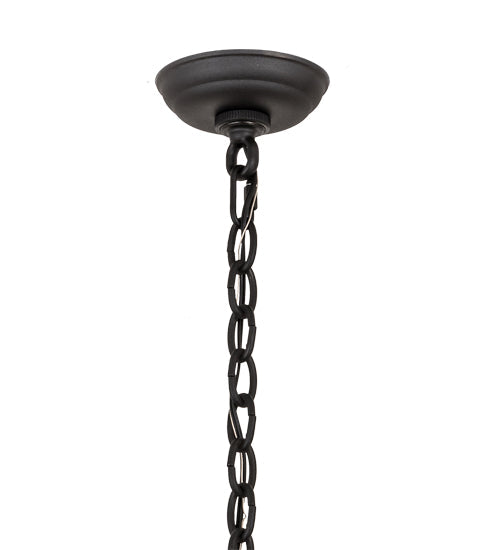 Meyda Lighting Cadenza 10" 2-Light Black Textured Pendant Light With Clear Crystal Idalight Shade Glass