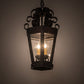 Meyda Lighting Cadenza 10" 2-Light Black Textured Pendant Light With Clear Crystal Idalight Shade Glass