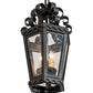 Meyda Lighting Cadenza 10" 2-Light Black Textured Pendant Light With Clear Crystal Idalight Shade Glass