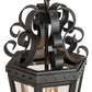 Meyda Lighting Cadenza 10" 2-Light Black Textured Pendant Light With Clear Crystal Idalight Shade Glass