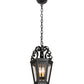 Meyda Lighting Cadenza 10" 2-Light Black Textured Pendant Light With Clear Crystal Idalight Shade Glass