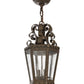 Meyda Lighting Cadenza 10" 2-Light Gilded Tobacco Pendant Light With Clear Seeded Shade Glass