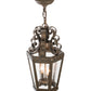 Meyda Lighting Cadenza 10" 2-Light Gilded Tobacco Pendant Light With Clear Seeded Shade Glass