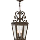Meyda Lighting Cadenza 10" 2-Light Gilded Tobacco Pendant Light With Clear Seeded Shade Glass
