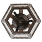 Meyda Lighting Cadenza 10" 2-Light Gilded Tobacco Pendant Light With Clear Seeded Shade Glass