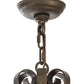 Meyda Lighting Cadenza 10" 2-Light Gilded Tobacco Pendant Light With Clear Seeded Shade Glass