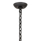 Meyda Lighting Cadenza 18" 4-Light Black Textured Pendant Light With Clear Crystal Idalight Shade Glass