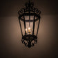 Meyda Lighting Cadenza 18" 4-Light Black Textured Pendant Light With Clear Crystal Idalight Shade Glass