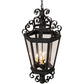 Meyda Lighting Cadenza 18" 4-Light Black Textured Pendant Light With Clear Crystal Idalight Shade Glass