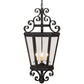 Meyda Lighting Cadenza 18" 4-Light Black Textured Pendant Light With Clear Crystal Idalight Shade Glass