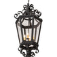 Meyda Lighting Cadenza 18" 4-Light Black Textured Pendant Light With Clear Crystal Idalight Shade Glass