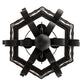 Meyda Lighting Cadenza 18" 4-Light Black Textured Pendant Light With Clear Crystal Idalight Shade Glass