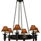Meyda Lighting Calais 36" 6-Light Mahogany Bronze Chandelier With Copper Textrene Shade