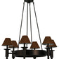 Meyda Lighting Calais 36" 6-Light Mahogany Bronze Chandelier With Copper Textrene Shade