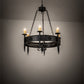 Meyda Lighting Calandra 36" 6-Light Chestnut Chandelier With Ivory Faux Candlelight