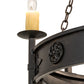 Meyda Lighting Calandra 36" 6-Light Chestnut Chandelier With Ivory Faux Candlelight