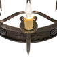 Meyda Lighting Calandra 36" 6-Light Chestnut Chandelier With Ivory Faux Candlelight