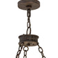 Meyda Lighting Calandra 36" 6-Light Gilded Tobacco Chandelier With Amber Shade Glass
