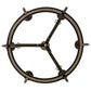 Meyda Lighting Calandra 36" 6-Light Gilded Tobacco Chandelier With Amber Shade Glass