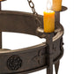 Meyda Lighting Calandra 36" 6-Light Gilded Tobacco Chandelier With Amber Shade Glass