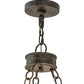 Meyda Lighting Calandra 36" 6-Light Golden Bronze Chandelier With Amber Faux Candlelight