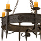 Meyda Lighting Calandra 36" 6-Light Golden Bronze Chandelier With Amber Faux Candlelight