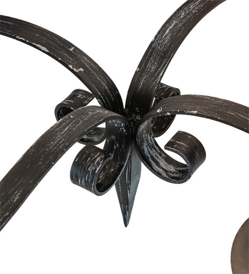 Meyda Lighting Calandra 42" 8-Light Antique Iron Gate Chandelier With Ivory Faux Candlelight